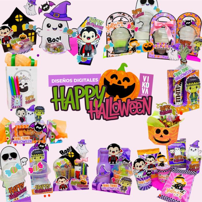 Plantillas de empaques de Halloween