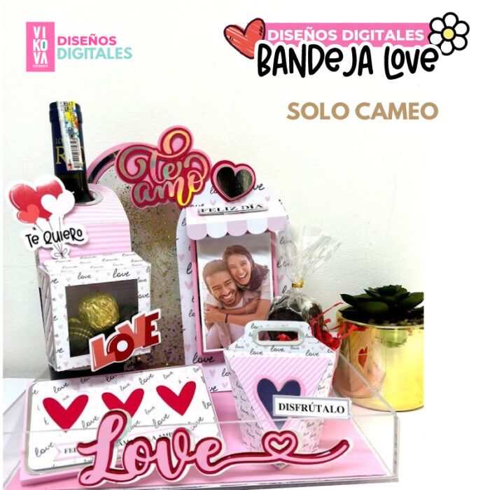 Plantilla para bandeja de amor para cameo