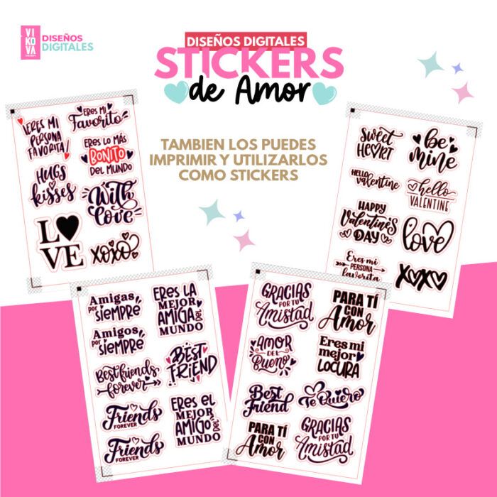 Plantillas de Stickers de Amor - Imagen 4