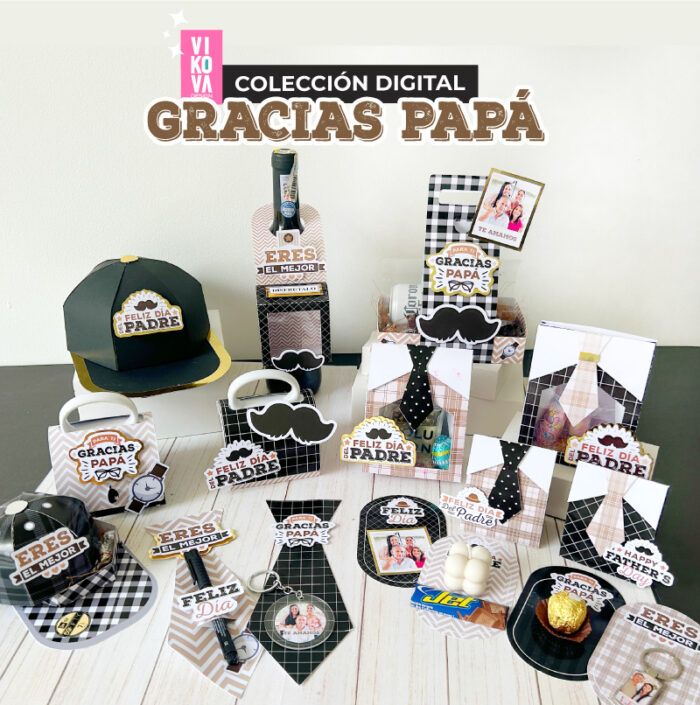 Plantillas de empaques "gracias papá"