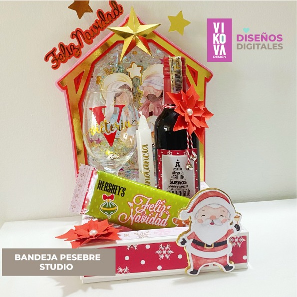 Diseños digitales papeleria creativa navidad bandeja