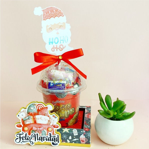 Diseños digitales papeleria creativa navidad caja acetato vaso