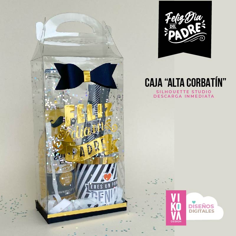 Plantilla papeleria creativa caja acetato alta