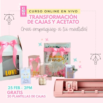 VIKOVA DESIGN Plantillas Digitales de Papeleria Creativa Curso de transformacion de cajas de acetato o cartulina