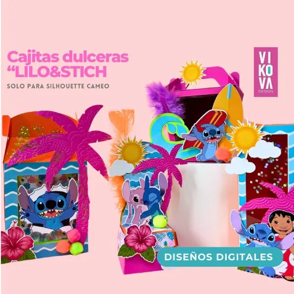 VIKOVA DESIGN Plantillas Digitales de Papeleria Creativa Plantillas y disenos de Lilo y stitch