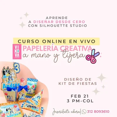 VIKOVA DESIGN Plantillas Digitales de Papeleria Creativa curso de papeleria creativa a mano y tijeras