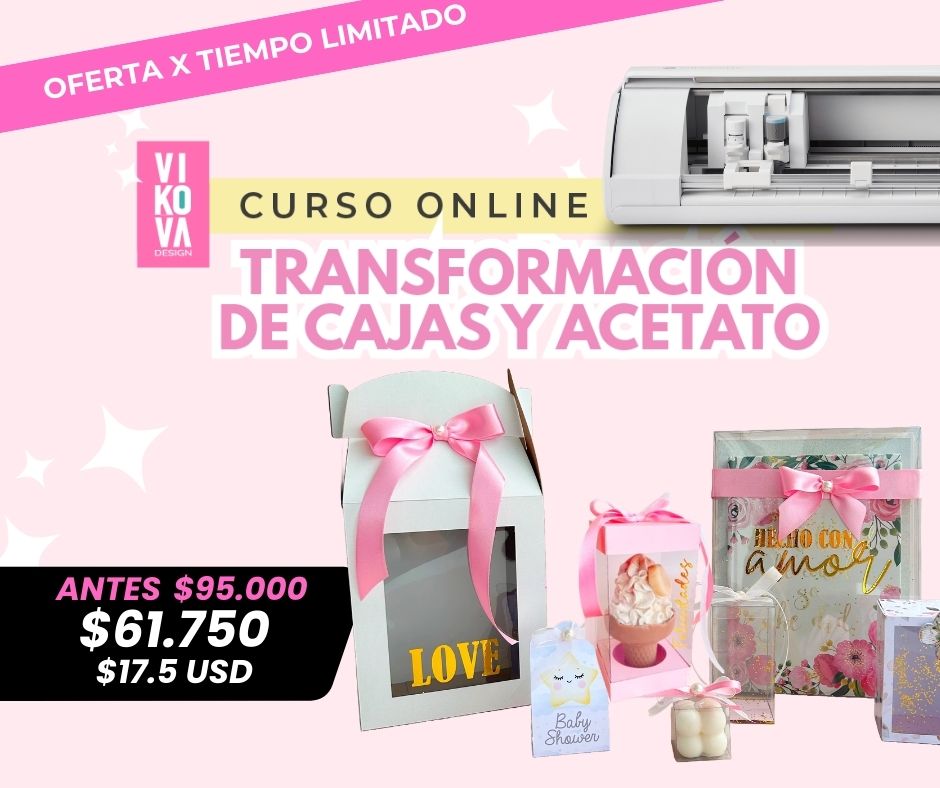 Vikova design curso online papeleria creativa cajas acetatos y velas